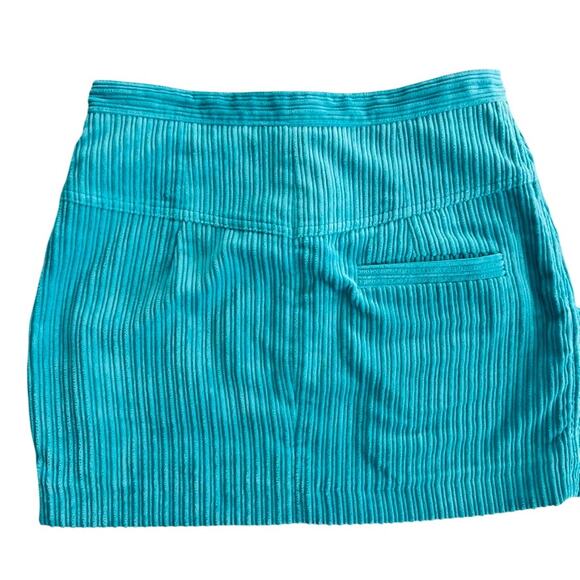 Isabel Marant Melva Corduroy Mini Skirt Turquoise Teal Blue Size 36 / XS - Picture 6 of 7